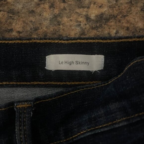 Frame Women High Rise Skinny Jeans Sz 31 Denim Raw Hem Stretch Casual Cotton USA - Picture 4 of 9